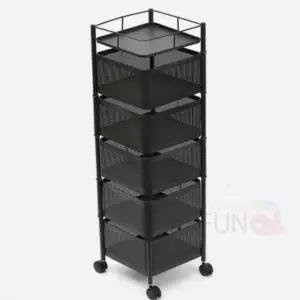 ( )5단 회전 트롤리 블랙 미용실트롤리 예쁜트롤리 수납정리 철제트롤리 회전서랍