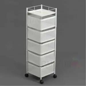 ( )5단 회전 트롤리 화이트 거실장난감정리 주방트롤리 예쁜트롤리 철제트롤리 미용실트롤리