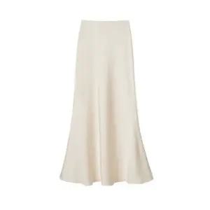 패션 여름 새틴 실크 롱 스커트 하이웨이스트 하프 바디 드레스 슬림핏 A라인 미디 여성용