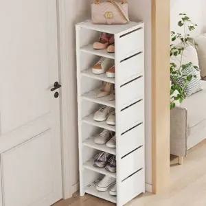 (색상 단일상품(8단화이트))현관 조립식 신발 수납장 간이 보관함 정리대