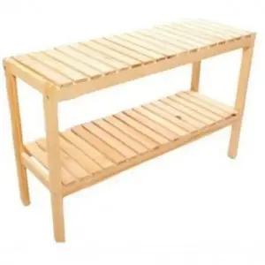 ( )원목 현관 2단 벤치 신발장 정리대 나무
