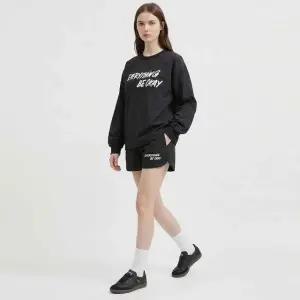 [샵앤] 여성 라운드 에브리 나염 맨투맨 반바지 셋업 세트 SHA-WSET-21168