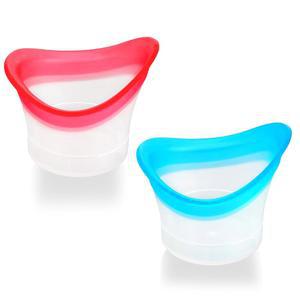 eAj Ptwola 2pcs 워시 컵 워시 클리너 키트 실리콘 클리닝 컵 헹굼 휴대용 케어 도구, 보관 용기로 투명하여 빠르게 피로를 해소하는 먼지 클리닝 메이크업 자극제