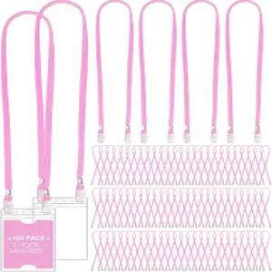 파텔라이 100팩 더블 클립 랜야드 벌크 페이스 마스크 트위스트 프리 2 후크 디자인 조절식 배지 넥 스트랩