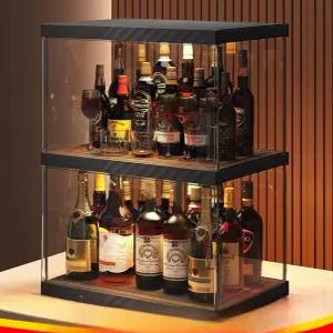 양주 진열장 조명 원목 위스키진열장 주방 장식장 술 양주장 선반 홈바 고화질 양주장식장