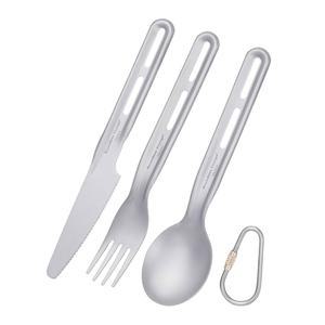 무한 항해 티타늄 캠핑 플랫웨어 휴대용 여행 도구 재사용 가능한 세트 캠핑, 사무실, 학교 Ti1124T