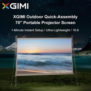 XGIMI 프로젝터 야외 휴대용 스크린 P168S 캠핑용 70인치 가방에 쉽게 휴대하고 설치 가능합니다. 플레이 6
