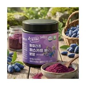 웰러스 유기농 동결건조 하스카프베리 분말(통) 70g