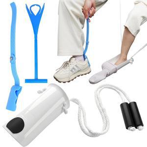 노인, 장애인, 임산부를 위한 신발 뿔 긴 손잡이 등 긁힘 기능이 있는 유연한 양말 보조 장치, 착용 및 벗기 쉬운 장치 없음