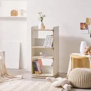 [인터데코](착불) 공간활용 좋은 책정리 회전형 책장 3단 P0000BTH