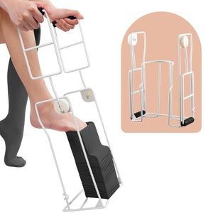 아킴라비 압박 양말 보조 장치 - 양말을 신는 접이식 도구, 노인용 스타킹 도너 종아리 둘레 15인치 미만에 맞습니다