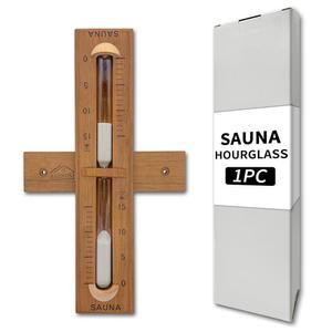 아시디우스 레드 시더 사우나 타이머 벽걸이 360 회전 15분 모래 타이머 적외선 사우나용 사우나 액세서리 홈 사우나 사우나 박스