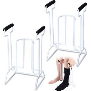 16인치 미만의 종아리 둘레에 맞는 압축 양말 도우미 도구를 착용하기 위한 누오고 2개의 스타킹 도너 보조 장치 적응형 드레싱 도구