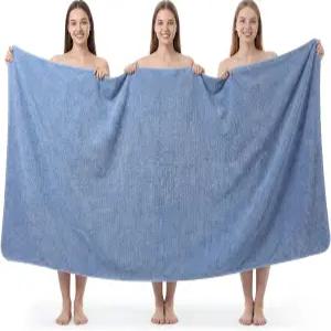 욕실용 점보 목욕 시트 1개 40 x 80인치 마이크로파이버 오버사이즈 타월 엑스트라 라지 라이트 퀵 드라이