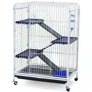 페럿 케이지 강철 프레임 3단 구조 경사로 포함 넉넉한 공간 손쉬운 청소 반려동물 하우스