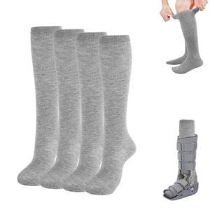 프렉스청 워킹 부츠 양말 라이너, 정형외과 워커 브레이스용 교체 양말, 에어 캠 워커용 튜브 5켤레
