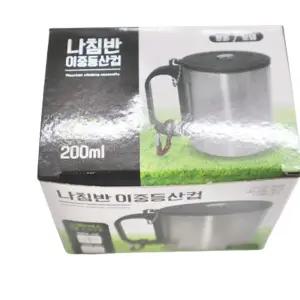 나침반 이중 등산컵 낚시캠핑머그컵 이중아웃도어등산 등산머그컵