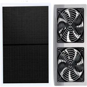 마이션스 10W 태양광 팬 닭장 온실 헛간 반려동물 집 창문용 듀얼 메탈 쉘 배기 키트 액세서리