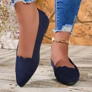 키체샵 여사친 캐주얼 뾰족코 플랫 봄가을 날개 토시 빅사이즈 단화 HO3