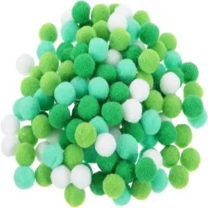 메카닉시 폼 펠트 볼 원단 1.3cm 13mm 그린 화이트 가정용 공예 프로젝트 DIY 팩 300개