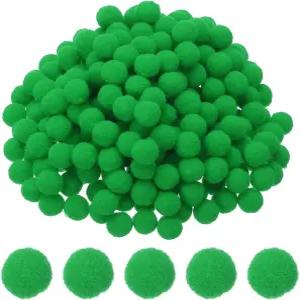 공예용 파티킬 0.3인치 폼폼 소형 모자 크리스마스 아트용 미니 퍼프볼 벌크 고탄성 퍼지볼 그린