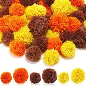 하하펠트 45개의 크리스마스 대형 가을 실 폼 포츠 공예용 벌크 퍼지 컬러풀 볼 DIY 모자 고양이 파티 걸이
