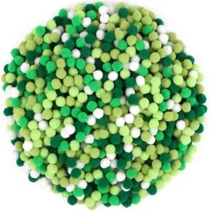 CCINEE 1000pcs St Patricks Day Pom Balls for 공예품 미니 그린 Tiny Craft Pompoms Home School DIY