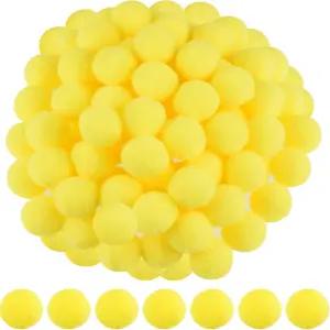 ANPUNAT 200개 공예품 폼폼 1인치 펠트볼 DIY 아트 창작 공예 프로젝트 및 장식(노란색)