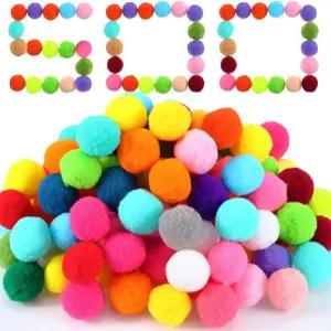 Kifmurase 500개 공예품용 다색 폼폼 취미 용품 및 창의적 DIY 프로젝트 자료용 1.2인치 20가지 색상 아트