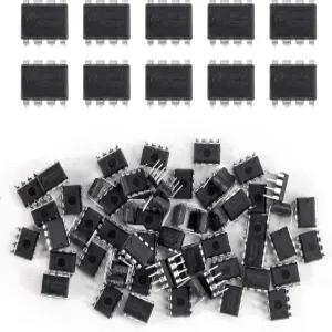 DWEII 60pcs NE555 타이머 IC 기기 단일 정밀 8핀 DIP 소켓