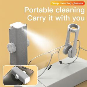 5-in-1 휴대용 안경 클리닝 세트 - 렌즈 도구 키트 천&스프레이 병, 다기능 휴대폰 화면 클리너