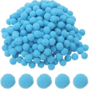 패티킬 0.4인치 공예용 폼폼 소형 미니 퍼프볼 벌크 고탄성 퍼지볼 모자 크리스마스 아트 DIY 블루