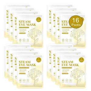 16팩 스팀 마스크 건조한 눈을 위한 웜 컴프레션 셀프 케어 히팅 패드 일회용 온열 여행 필수품 여성용