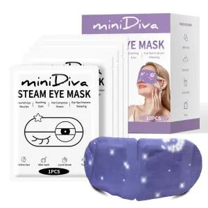 건조한 눈을 위한 미니디바 스팀 마스크 10개 셀프 히팅 스파 웜 릴랙스 수면 다크서클 피로를 일회용 온열