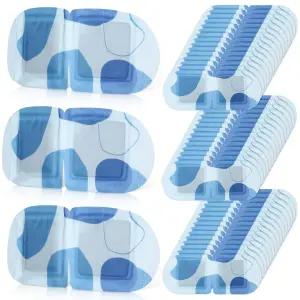 100개 셀프 히팅 스팀 마스크 일회용 벌크 따뜻한 압축 홈 오피스 여행용 수면 용품 블루 선물