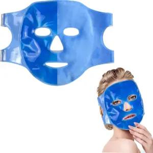 퍼프 눈과 다크서클을 위한 스 페이스 마스크 - 얼굴 두통 피부 관리 및 후 쿨링 재사용 세척 가능 파란색