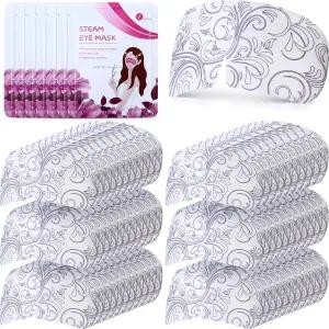 건조한 눈을 위한 50팩 스팀 마스크 스파 따뜻한 수면 자가 발열 일회용 홈 오피스 여행용 피로 라벤더 향