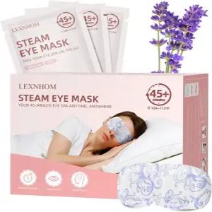 스팀 마스크 일회용 24팩 건조한 눈을 위한 45분 이상의 셀프 히팅 다크서클 수면 여행 사무실용 퍼프