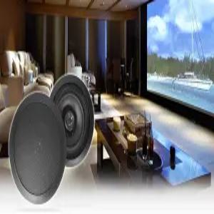 록빌 페어 HC655 블랙 6.5인치 500와트 천장형 홈 시어터 스피커 8옴 조준 가능한 트위터 페인팅 그릴