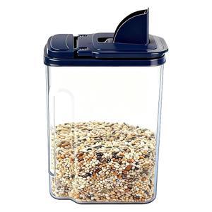 3L / 100온스 조류 씨앗 스파우트가 최대 해바라기 저장에 보관 디스펜서, 사료 3~4Lbs까지 시리얼 가능 - 용기, 푸어 저장 이상적임 있는 반려동물