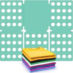 지니어스 디어 셔츠 폴더 보드 내구성이 뛰어난 플라스틱 옷 접이식 티셔츠 정리 쉽고 빠른 세탁 그린