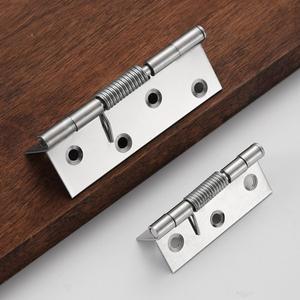 2pcs 자체 폐쇄 스프링 도어 힌지 캐비닛 용 스테인레스 스틸 클로저 자동 리바운드 가구 하드웨어