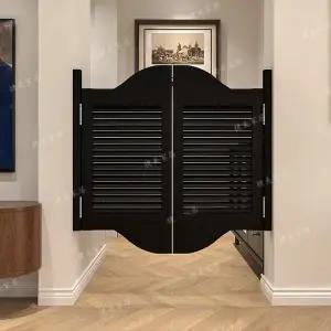 공간분리 중문 카우보이문 파티션 원목 하프도어 카페 식당 인테리어