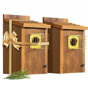 야외 청소를 위한 2pk 포트리스 블루버드 x7, 하우스 하우스, 5년 메쉬 디자인, 특허 6인치 - 및 사용 업데이트 2026 시더 버드 금속 베이스 가드 입구 핀치, 케이지, 가능, 블루버드를 황동