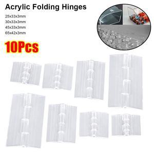 10개 내구성 있는 투명 접이식 힌지 아크릴 도어 270도 클리어 가구 하드웨어 DIY 캐비닛 박스