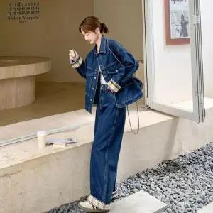 무천도사 팬츠 청 여친 여사친 캐주얼 봄 빈티지 가을 투피스 재킷 정장세트 코트 상의 쇼트 KKE3