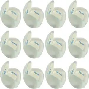 Ytgilo 12PCS 원형 투명 충돌 방지 모서리 두꺼운 실리콘 테이블 보호대 티 유리 소프트 앵글 커버