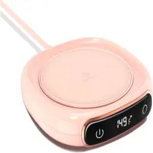 커피 머그 워머 자동 차단 기능이 있는 컵 모든 병을 위한 빠른 3 온도 설정 음료 우유 차 플레이트 핑크