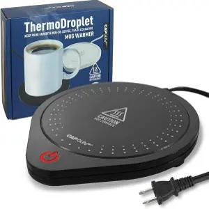 커피 머그잔용 25W 전기 캔들 워머 75°C 난방 및 자동 차단 음료용 방수 책상 워머(블랙)