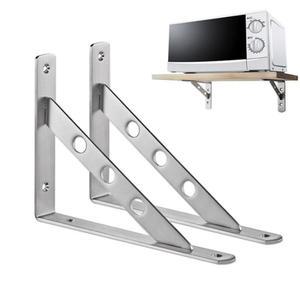 숨은선반브라켓 2개 헤비 듀티 스테인레스 스틸 L형 브래킷 장착용 앵글 브래킷 90도 직각 코너 지지대